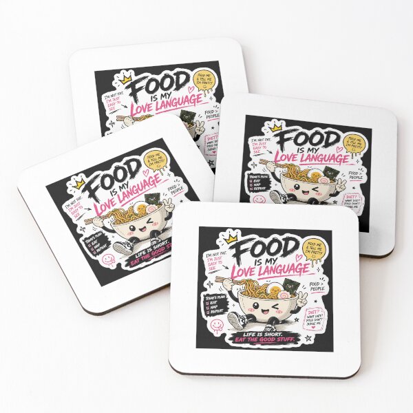 Item preview, Food Is My Love Language | Cute Kawaii Foodie Sticker designed and sold by Ananyamalik12.