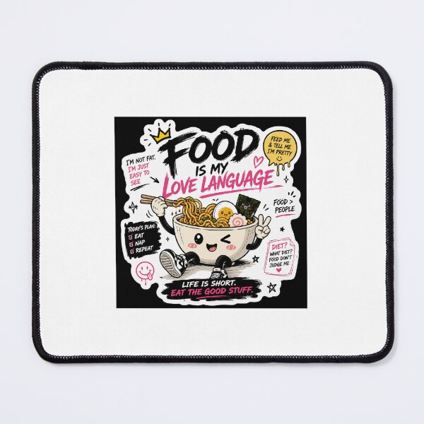 Item preview, Food Is My Love Language | Cute Kawaii Foodie Sticker designed and sold by Ananyamalik12.