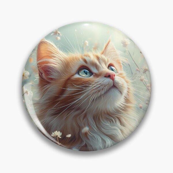 Item preview, Cat Among Wildflowers – Cottagecore Floral Cat Art. designed and sold by GGAUL.