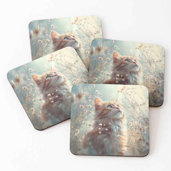 Item preview, Cat Among Wildflowers – Cottagecore Floral Cat Art. designed and sold by GGAUL.
