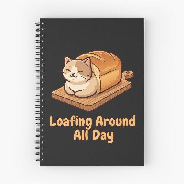 Item preview, Loafing Around All Day Cute Cat Bread Vintry Off designed and sold by VintryOff.