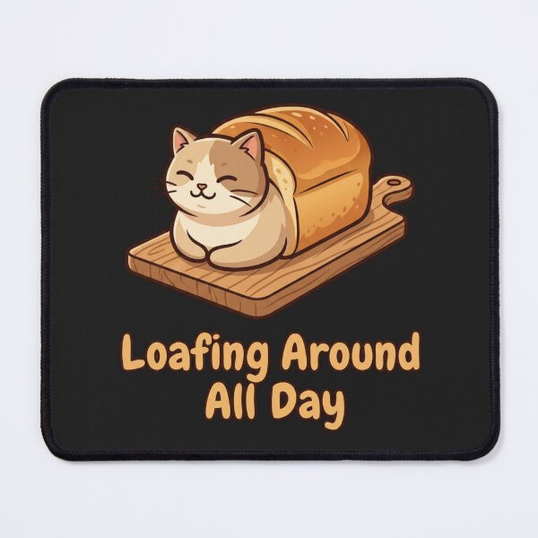 Item preview, Loafing Around All Day Cute Cat Bread Vintry Off designed and sold by VintryOff.