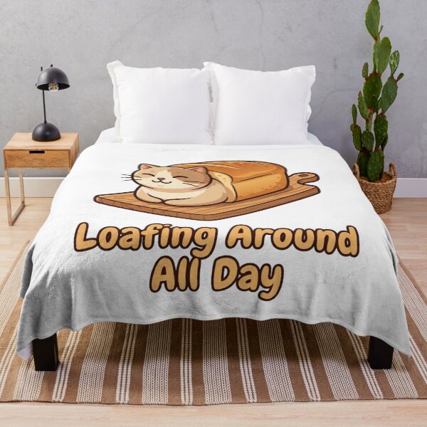 Item preview, Loafing Around All Day Cute Cat Bread Vintry Off designed and sold by VintryOff.