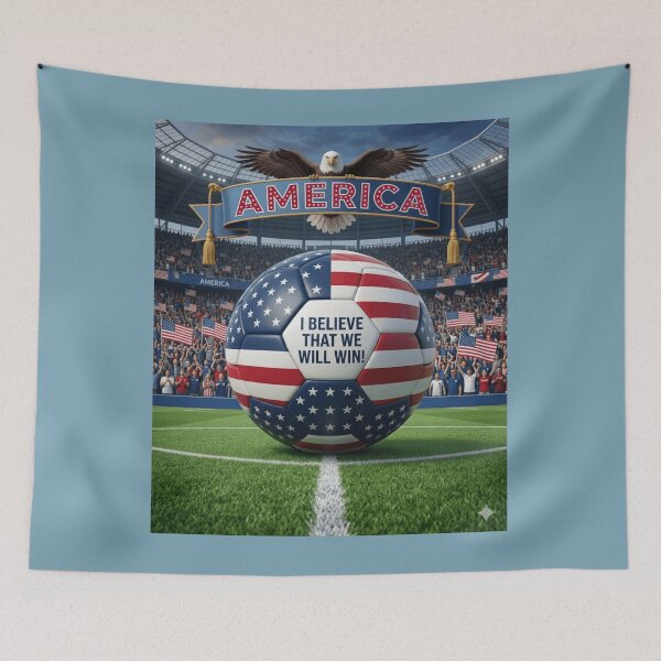 Item preview, Patriotic USA Soccer Ball We Will Win Fan designed and sold by Flirt-Teez.