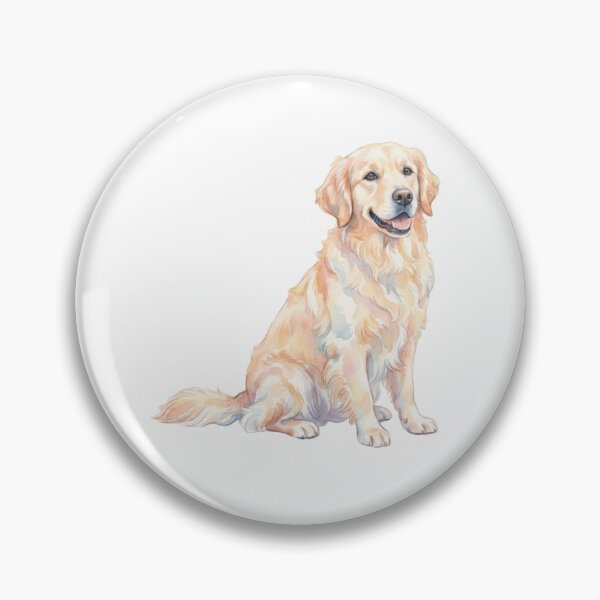 Item preview, Watercolor Pastel Golden Retriever Dog Art designed and sold by mentosdesigner.