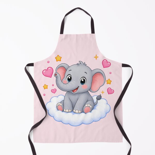 Item preview, Cute Elephant on a Heart Cloud designed and sold by Seculinator.