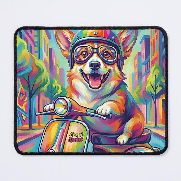 Item preview, Copy of Corgi on a scooter, pop art portrait designed and sold by Pfotenfaden.