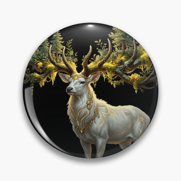 Item preview, Spirit of the Forest Mystical Stag Fantasy Art designed and sold by BarkAndArt.