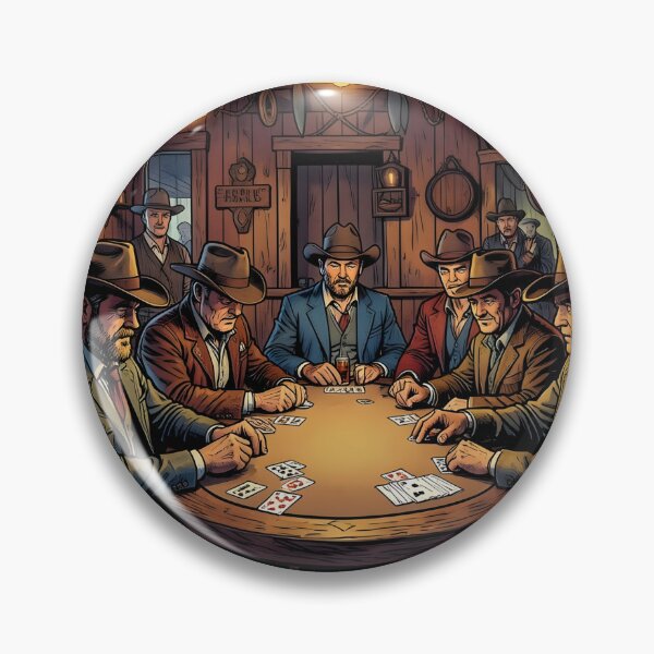 Artikelvorschau, Illustration eines Saloon-Kartenspiels aus dem Wilden Westen entworfen und verkauft von Indoni.