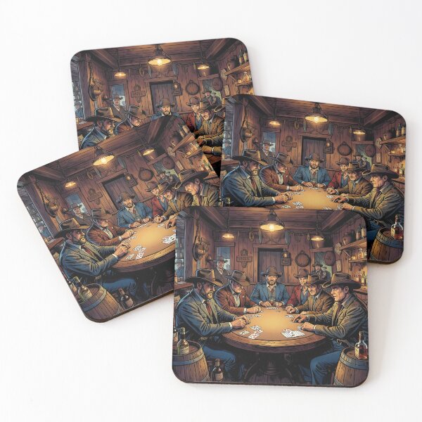 Item preview, Wild West Saloon Card Game Illustration designed and sold by Indoni.