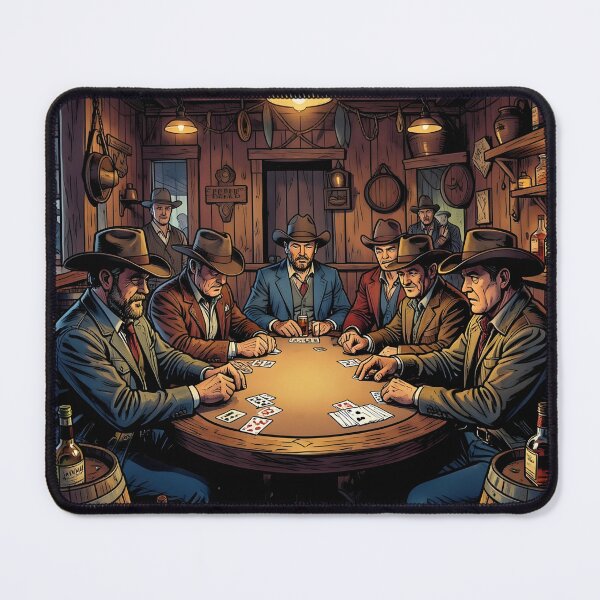 Item preview, Wild West Saloon Card Game Illustration designed and sold by Indoni.