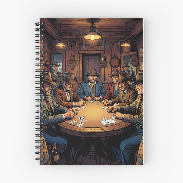 Item preview, Wild West Saloon Card Game Illustration designed and sold by Indoni.