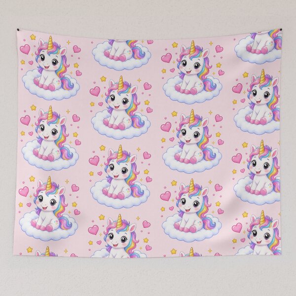 Item preview, Cute Unicorn on a Heart Cloud designed and sold by Seculinator.