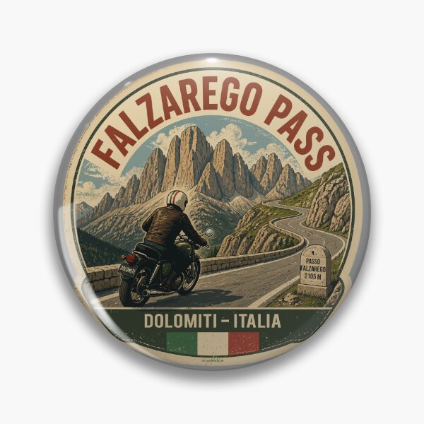 Item preview, Falzarego Pass, Passo di Falzarego Italy Motorcycle Sticker TShirt 02 designed and sold by OuterShellUK.