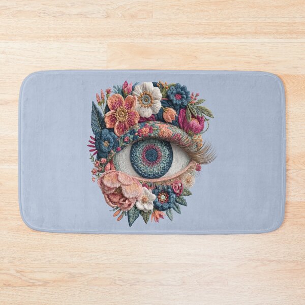 Item preview, Vintage Floral Eye Embroidery Art designed and sold by MegaNovaArt.