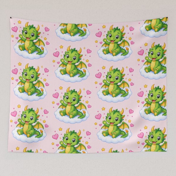 Item preview, Cute Dragon on a Heart Cloud designed and sold by Seculinator.