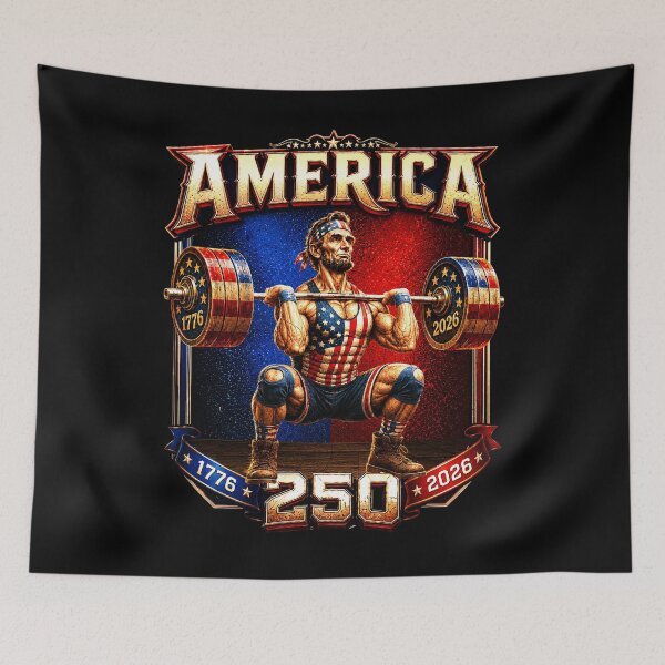 Item preview, America 250 1776 2026 Abraham Lincoln Gym Weightlifting designed and sold by elongatedjazz.