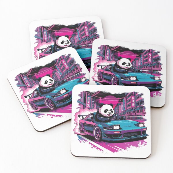 Item preview, Panda Driving Car Tokyo Drift Funny JDM Cute Animal Art designed and sold by KhadijaBatool38.