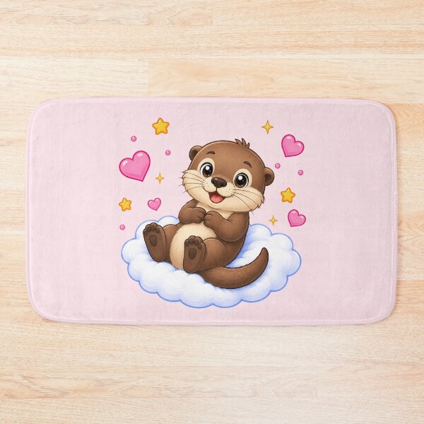 Item preview, Cute Otter on a Heart Cloud designed and sold by Seculinator.