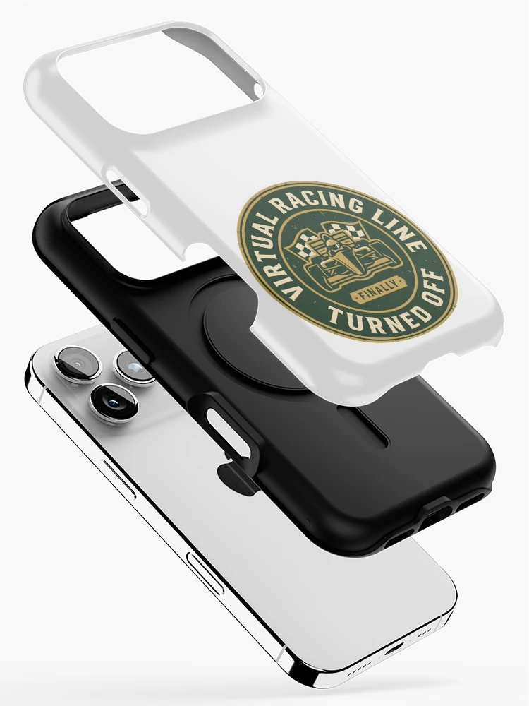 Thumbnail 2 of 4, iPhone Case, Racing Line Off - Sim Racing Humor designed and sold by GarageGraphics.