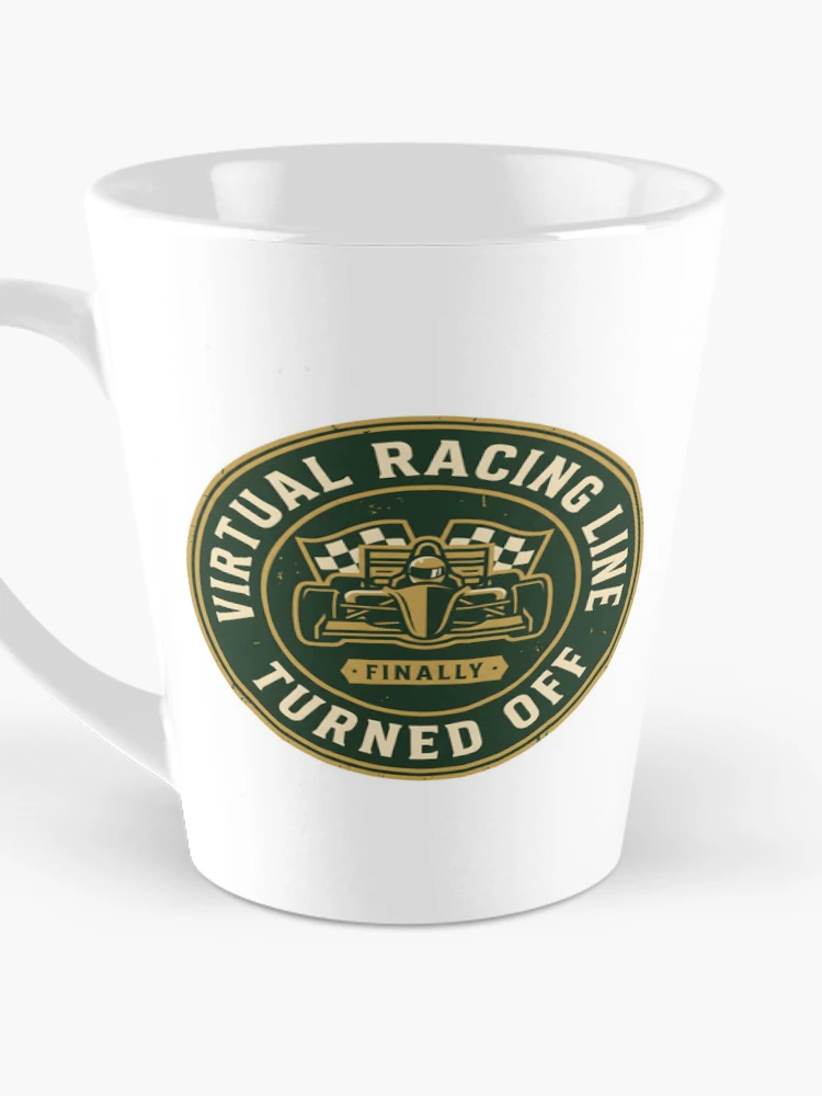 Thumbnail 3 of 4, Coffee Mug, Racing Line Off - Sim Racing Humor designed and sold by GarageGraphics.