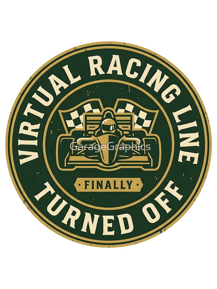 Thumbnail 3 of 3, Scarf, Racing Line Off - Sim Racing Humor designed and sold by GarageGraphics.