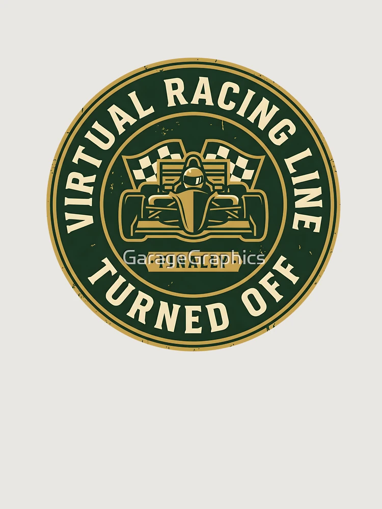 Thumbnail 6 of 6, Premium Oversized Sweatshirt, Racing Line Off - Sim Racing Humor designed and sold by GarageGraphics.