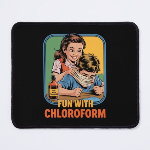 Item preview, Fun With Chloroform Dark Humor Vintage Comic Style Classic T-Shirt designed and sold by MichaelAdamArt.