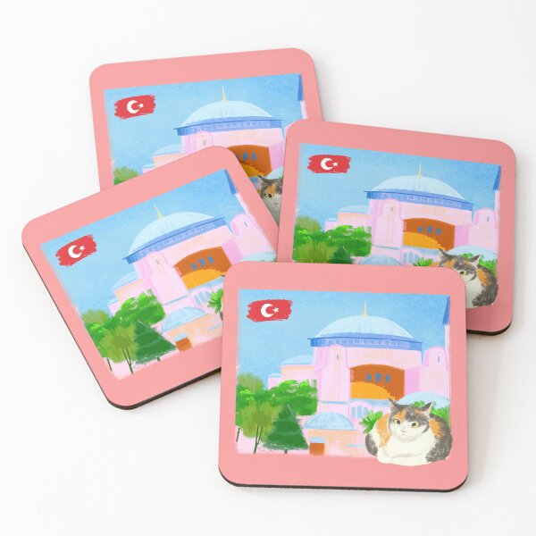 Item preview, Istanbul Cat - Travel Poster designed and sold by AnulaArt.