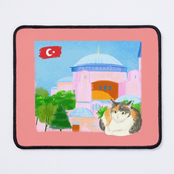 Item preview, Istanbul Cat - Travel Poster designed and sold by AnulaArt.