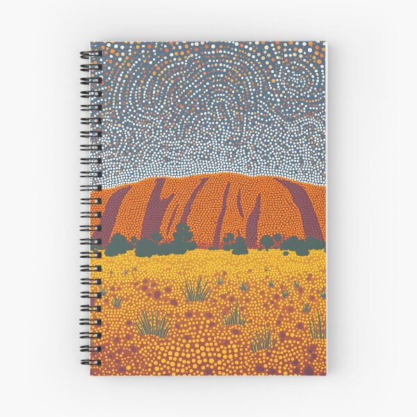 Item preview, Aboriginal Inspired Dot Art - Twilight At Ayers Rock Uluru  designed and sold by GrinGalore.