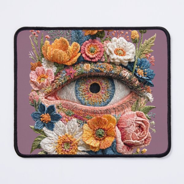 Item preview, Floral Eye Embroidery Botanical Vision designed and sold by MegaNovaArt.