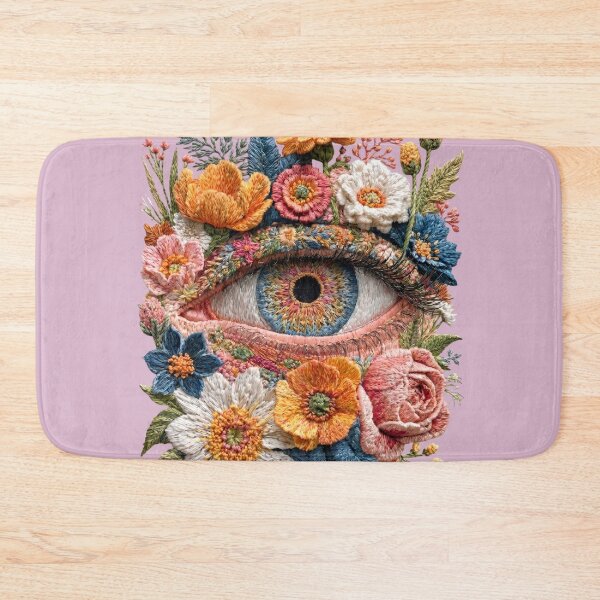 Item preview, Floral Eye Embroidery Botanical Vision designed and sold by MegaNovaArt.