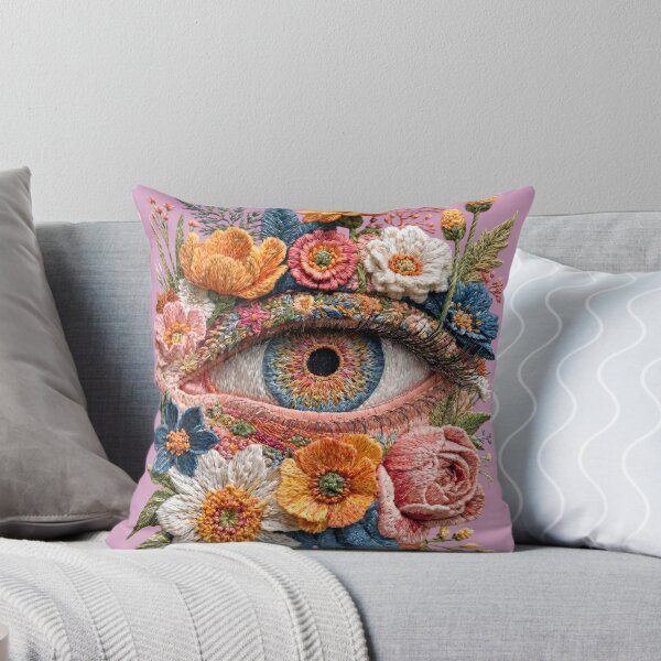 Item preview, Floral Eye Embroidery Botanical Vision designed and sold by MegaNovaArt.