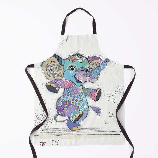 Item preview, Dancing Patchwork Elephant Colorful Whimsical Illustration designed and sold by MEEGGOO.
