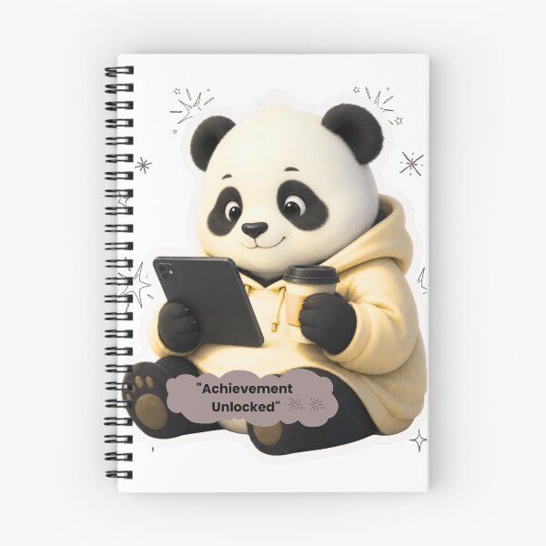 Item preview, Achievement Unlocked Cute Panda Sticker designed and sold by EnginerdStudio.