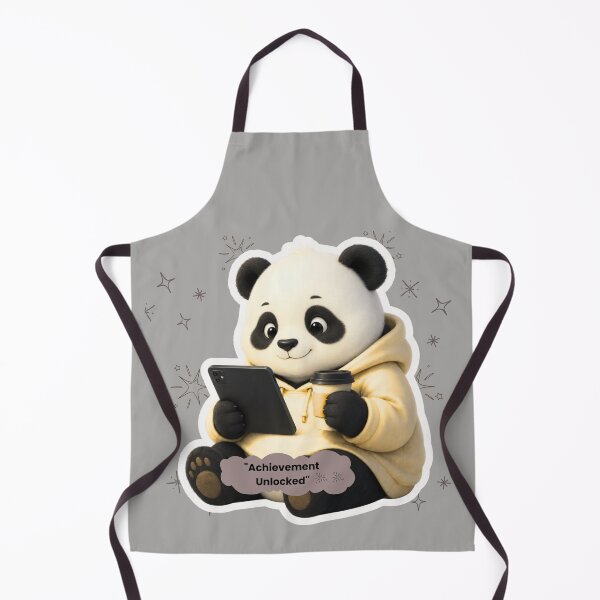 Item preview, Achievement Unlocked Cute Panda Sticker designed and sold by EnginerdStudio.