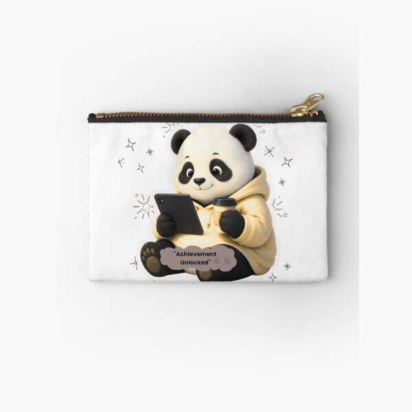 Item preview, Achievement Unlocked Cute Panda Sticker designed and sold by EnginerdStudio.