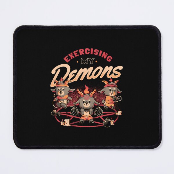 Item preview, Exercising My Demons Funny Goth Gym Workout Classic T-Shirt designed and sold by MichaelAdamArt.