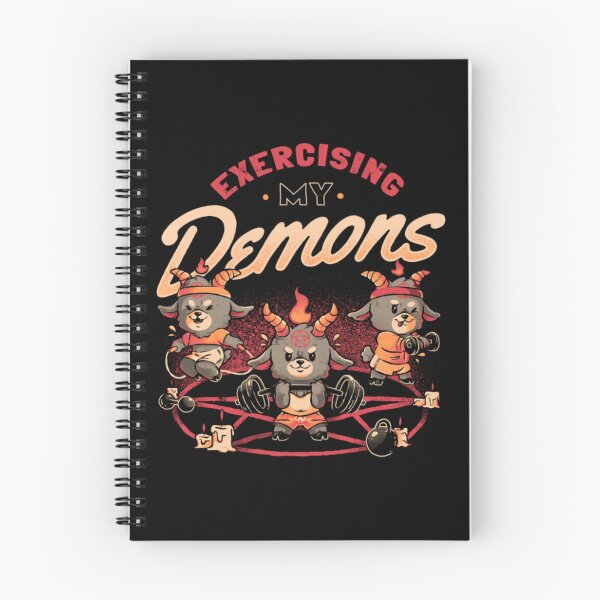 Item preview, Exercising My Demons Funny Goth Gym Workout Classic T-Shirt designed and sold by MichaelAdamArt.
