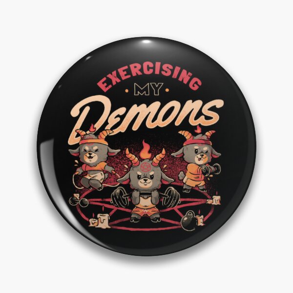 Item preview, Exercising My Demons Funny Goth Gym Workout Classic T-Shirt designed and sold by MichaelAdamArt.