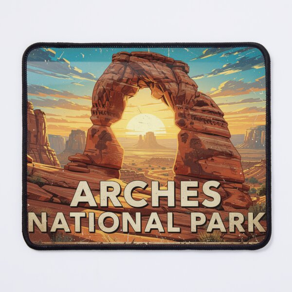 Item preview, Arches National Park Vintage Travel Art designed and sold by The Souvenir Dept..