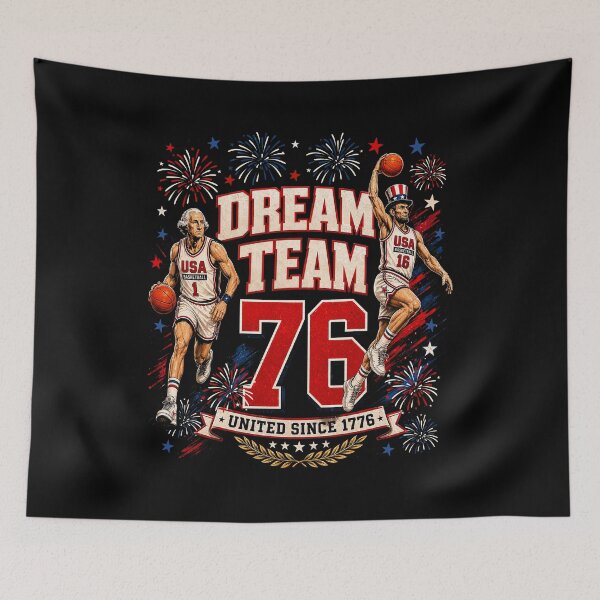 Item preview, 4th of July Basketball Dream Team '76 Since 1776 250 Years designed and sold by elongatedjazz.