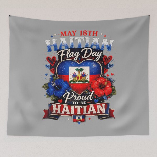Item preview, Happy Haitian Flag Day Proud Haiti Flag designed and sold by KathieFaugh.