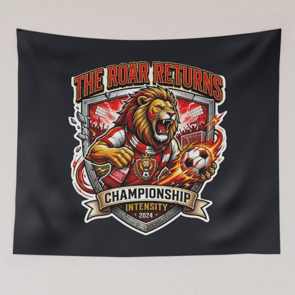 Item preview, The Roar Returns Lion Football Mascot World Cup Championship designed and sold by MT-Hub | Cute Aesthetic Art, Stickers & Phone Cases.