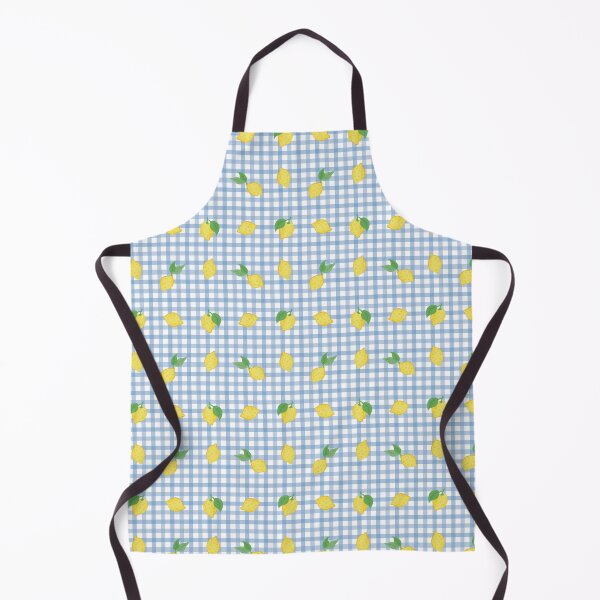 Item preview, Lemons & Gingham Print - Light Spanish Blue designed and sold by Daniel Bevis Design.
