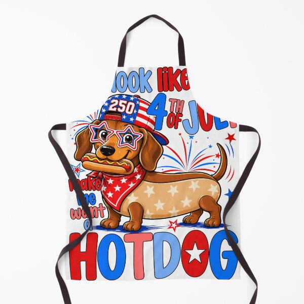 Item preview, You Look Like The 4th Of July Make Me Want A Hotdog Dachshund designed and sold by varin-studio.