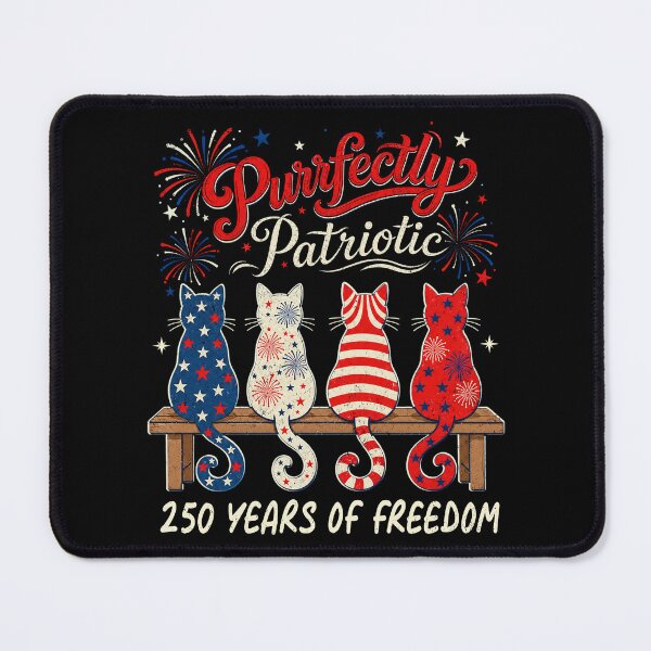 Item preview, 4th of July Cat Lovers Purrfectly Patriotic 250 Years 250th designed and sold by elongatedjazz.