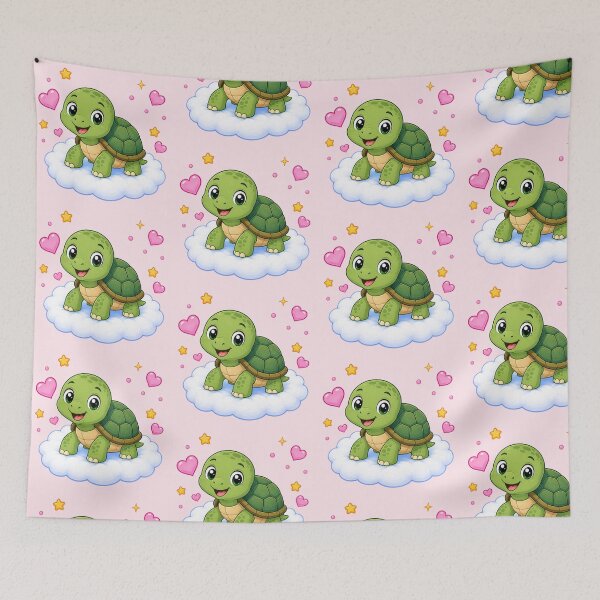 Item preview, Cute Turtle on a Heart Cloud designed and sold by Seculinator.