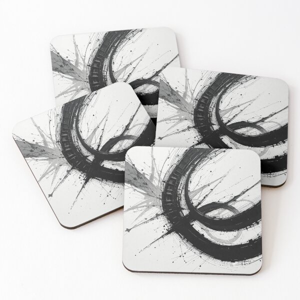 Item preview, Abstract Calligraphy Flow Line Art – Bold Black Ink Brushstroke Motion Design designed and sold by PixPixari.